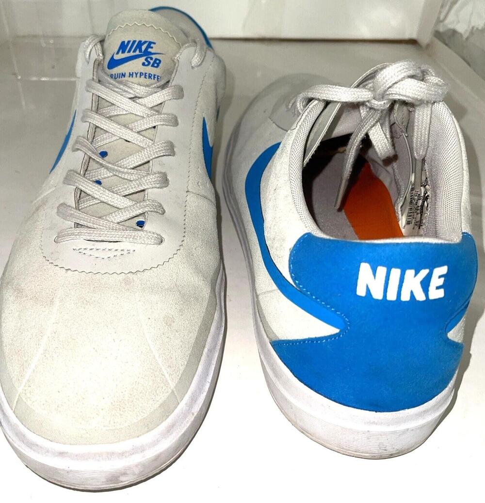 Nike SB Bruin Hyperfeel Shoes Mens Size 14 Gray Blue Skateboarding 831756-104